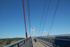 Auf der Schrägseilbrücke