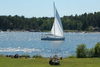 Picknick mit Segelboot